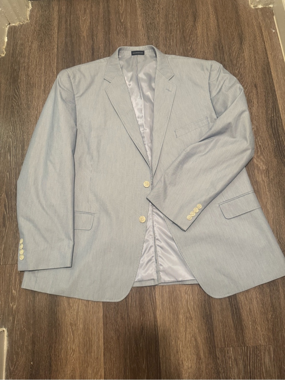 Stafford Light Blue Men's Sport Coat Two-Button Blazer